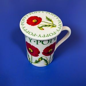 Poppy Kent Pottery Mug Tea Cup with Lid Top
